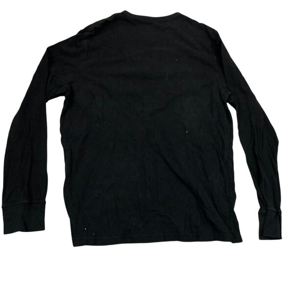 American Eagle Mens Long Sleeve T-Shirt Large Black Athletic Fit Pullover Casual - Picture 2 of 9